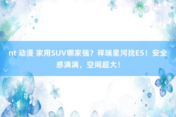 nt 动漫 家用SUV哪家强？祥瑞星河找E5！安全感满满，空间超大！