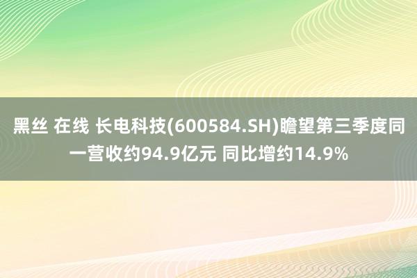 黑丝 在线 长电科技(600584.SH)瞻望第三季度同一营收约94.9亿元 同比增约14.9%