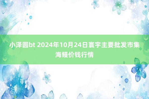 小泽圆bt 2024年10月24日寰宇主要批发市集海鳗价钱行情