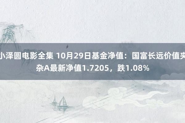 小泽圆电影全集 10月29日基金净值：国富长远价值夹杂A最新净值1.7205，跌1.08%