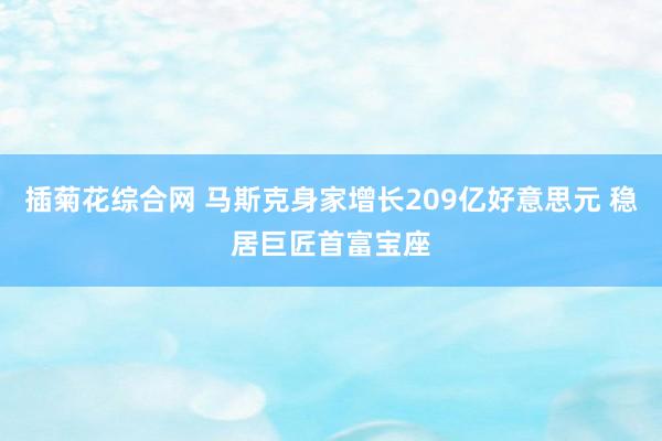 插菊花综合网 马斯克身家增长209亿好意思元 稳居巨匠首富宝座