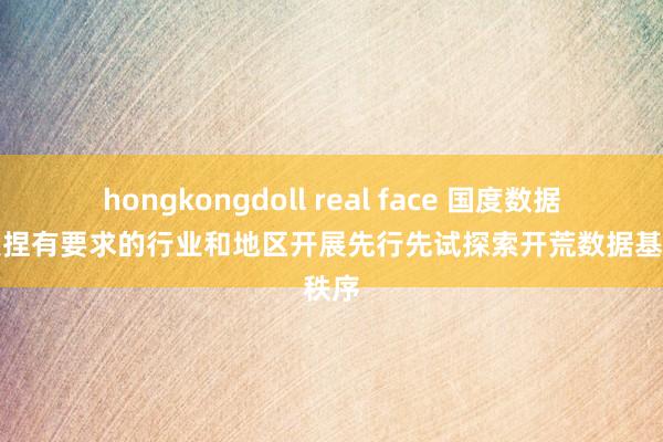 hongkongdoll real face 国度数据局：支捏有要求的行业和地区开展先行先试探索开荒数据基础秩序