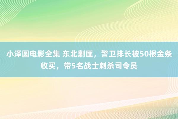 小泽圆电影全集 东北剿匪，警卫排长被50根金条收买，带5名战士刺杀司令员