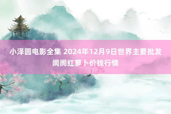 小泽圆电影全集 2024年12月9日世界主要批发阛阓红萝卜价钱行情