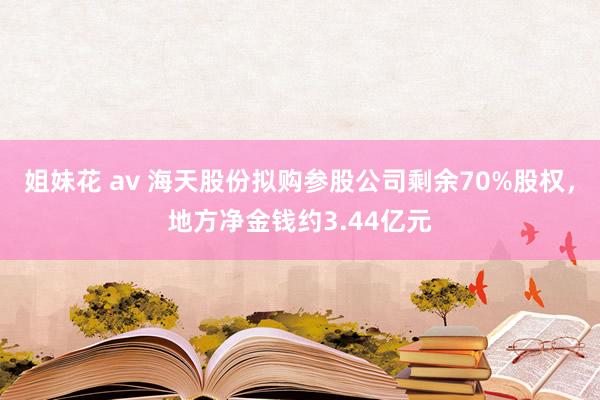 姐妹花 av 海天股份拟购参股公司剩余70%股权，地方净金钱约3.44亿元