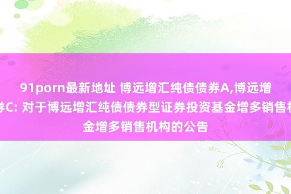 91porn最新地址 博远增汇纯债债券A，博远增汇纯债债券C: 对于博远增汇纯债债券型证券投资基金增多销售机构的公告