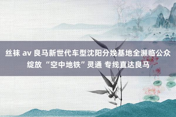 丝袜 av 良马新世代车型沈阳分娩基地全濒临公众绽放 “空中地铁”灵通 专线直达良马