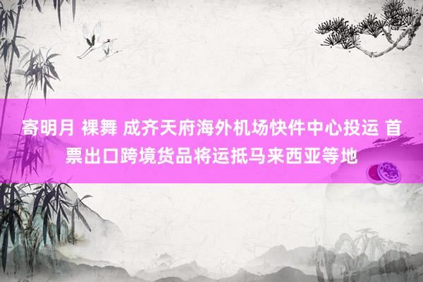 寄明月 裸舞 成齐天府海外机场快件中心投运 首票出口跨境货品将运抵马来西亚等地