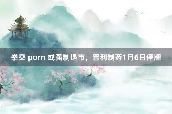 拳交 porn 或强制退市，普利制药1月6日停牌