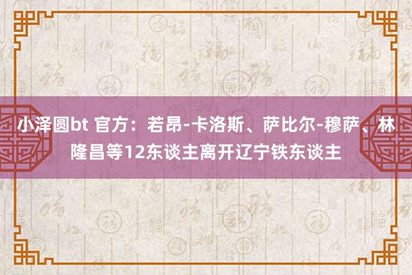 小泽圆bt 官方：若昂-卡洛斯、萨比尔-穆萨、林隆昌等12东谈主离开辽宁铁东谈主